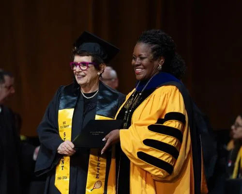 82-Year-Old Tennis Legend Billie Jean King Graduates from College