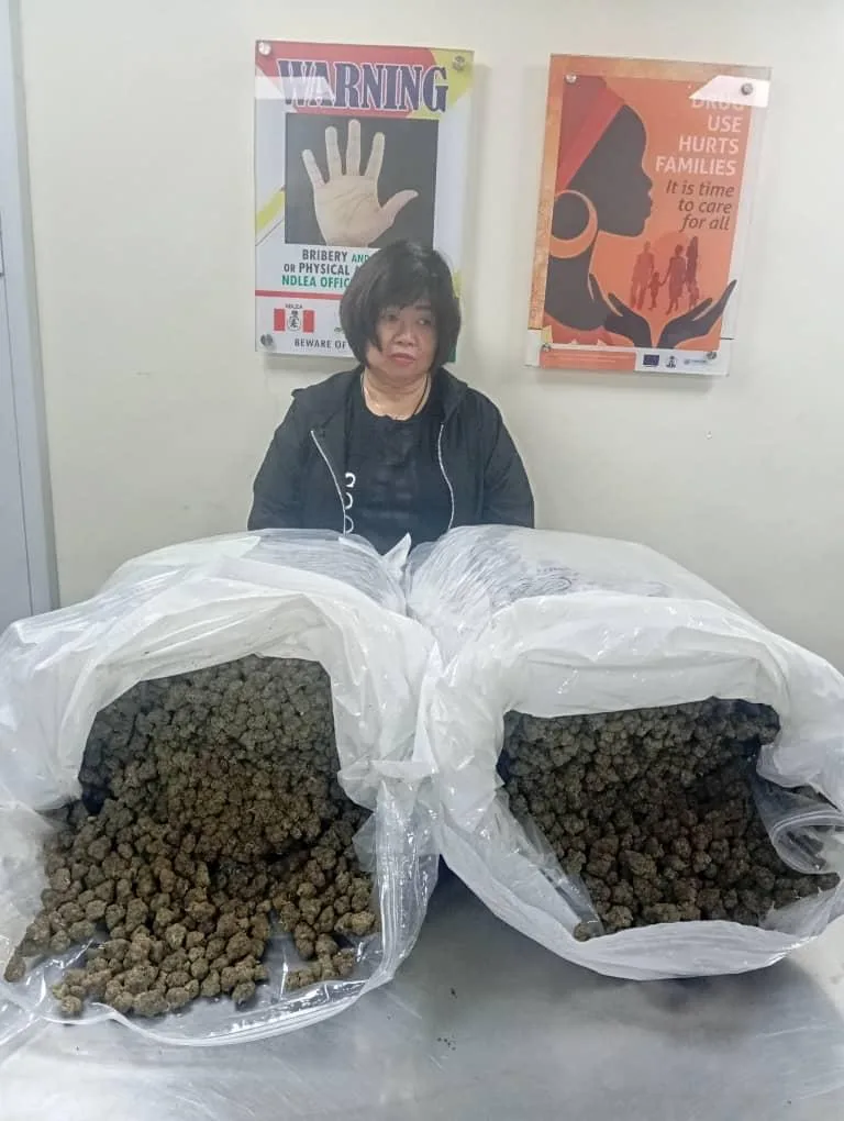 63-Year-Old Chinese Grandma Arrested for Smuggling 31kg of Cannabis into Nigeria