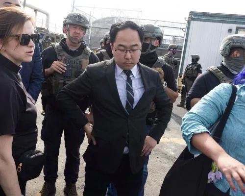 US Senator Andy Kim Pepper-Sprayed by Federal Agents During Protest