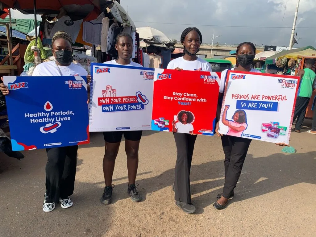 Yazz storms 19 locations to fight period poverty across Ghana