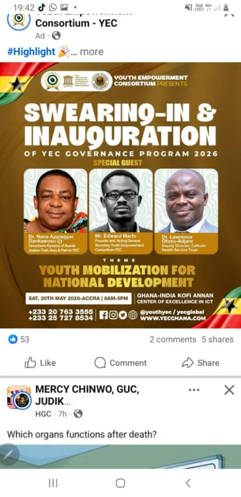 Youth Empowerment Consortium Calls for Action-Oriented Young Leaders to Drive Ghana's Development