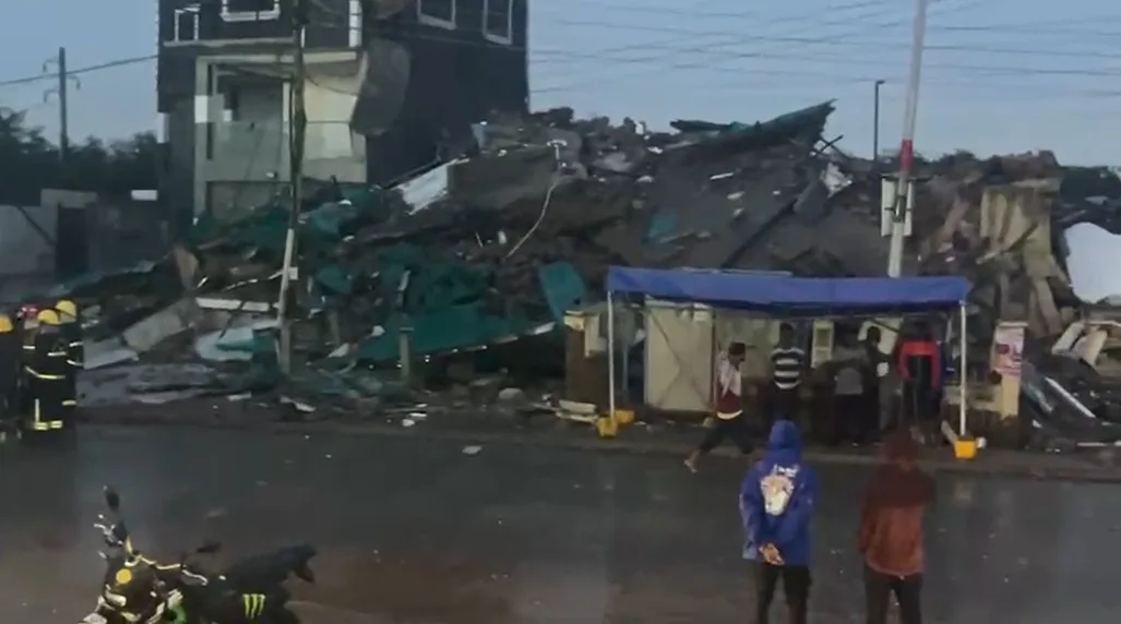 North Industrial Area Building Collapse: 2 Trapped as Rescue Efforts Intensify