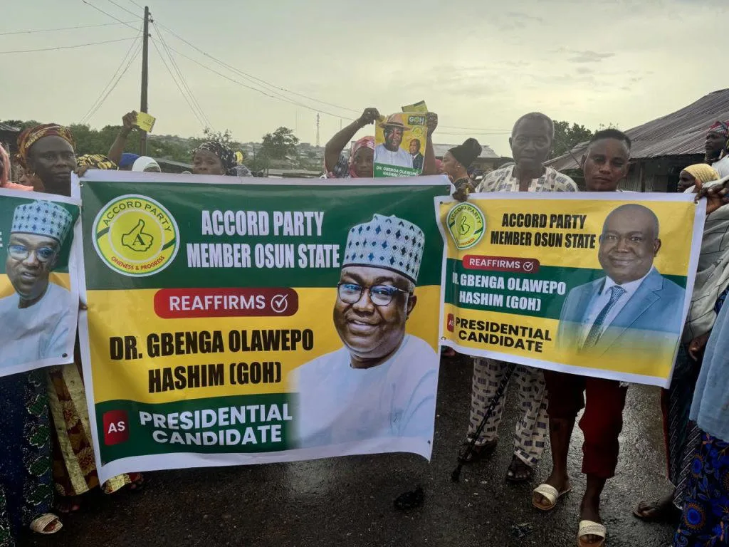 Accord Party leaders in Osun vow Olawepo-Hashim remains 2027 presidential candidate despite Adeleke governorship push