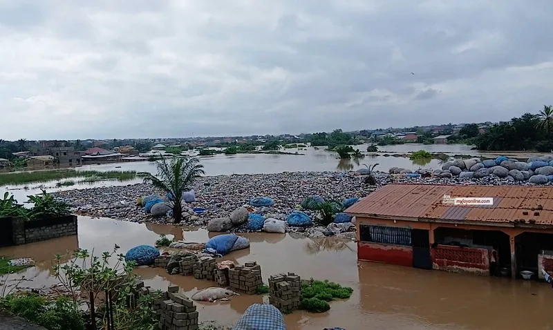 Illegal landfill waste floods into Weija Lake, threatening Accra's drinking water