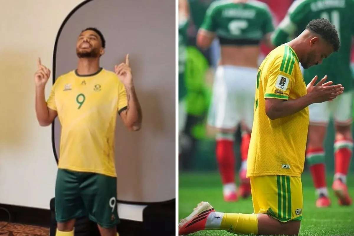 Lyle Foster praised for kneeling in prayer after Bafana Bafana loss