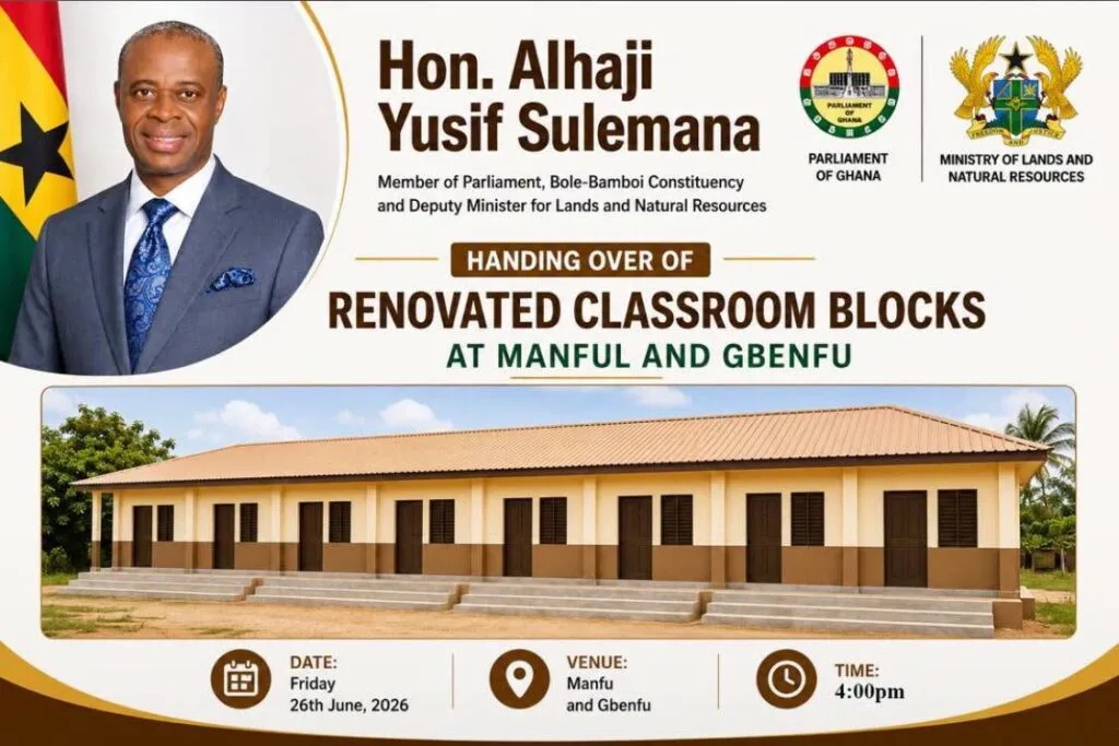 Bole-Bamboi MP Commissions Renovated Classroom Blocks for Better Learning Environment
