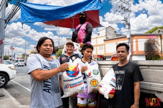 Sta. Rosa City Gives 10 Kilos of Rice to Every Household