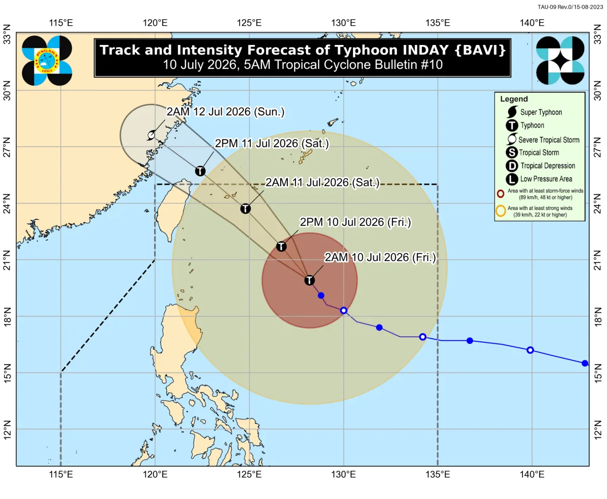 Typhoon Inday Weakens, But Southwest Monsoon to Trigger Significant Rain