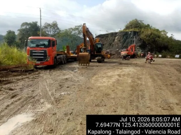 Heavy Rains Force Suspension of San Fernando–Talaingod Highway Clearing Operations