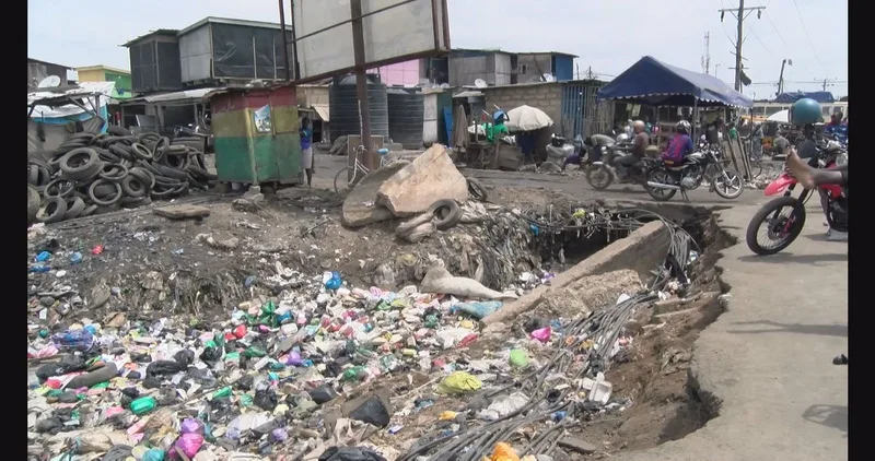 Korle Drains Choked, Accra Residents Lament Poor Sanitation