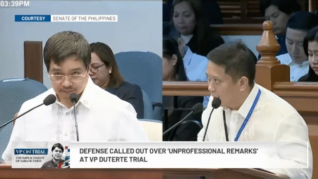 Senator Slams Defense Team's 'Unprofessional Remarks' in Sara Duterte Impeachment Trial