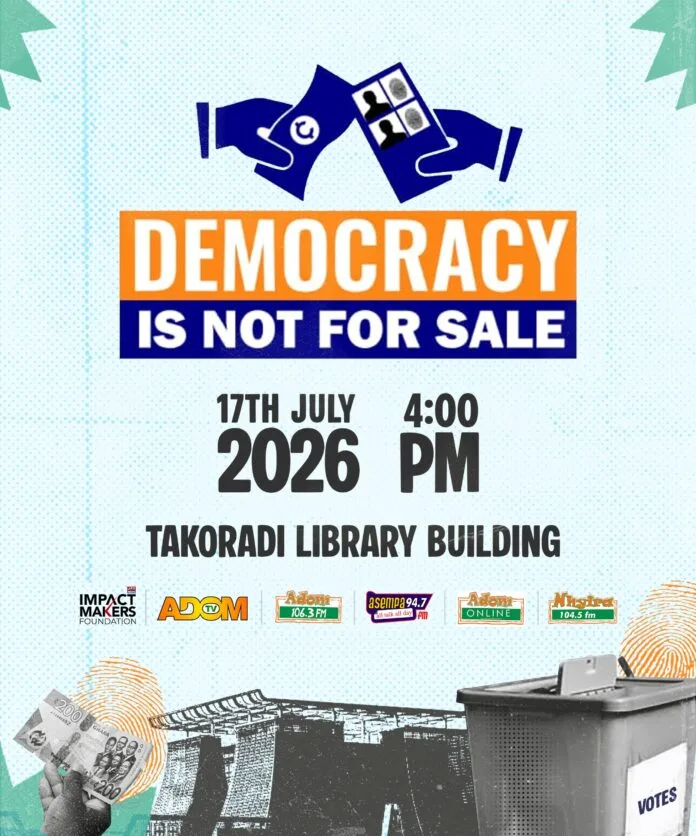 >Democracy Is Not For Sale: Adom Brands Hosts Forum in Takoradi