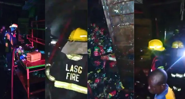 Lagos Market Fire Guts 17 Shops in Ikorodu, No Casualties Reported