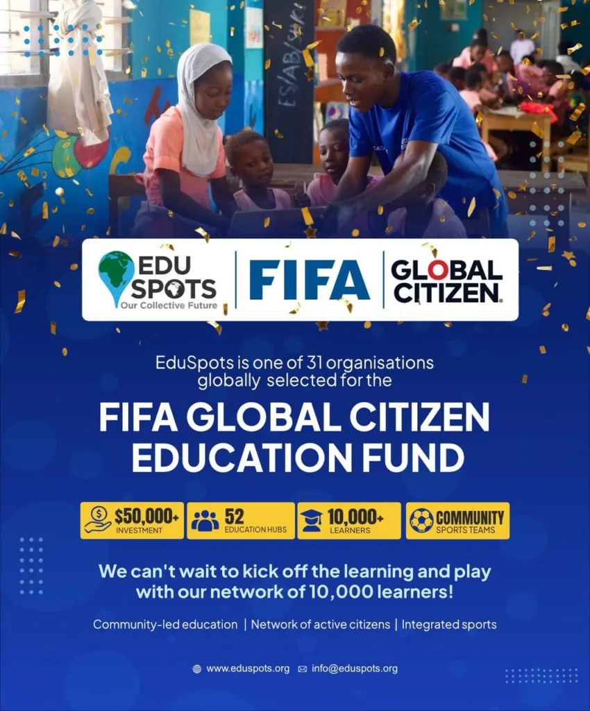 EduSpots among 31 Organisations Selected for FIFA Global Citizen Education Fund